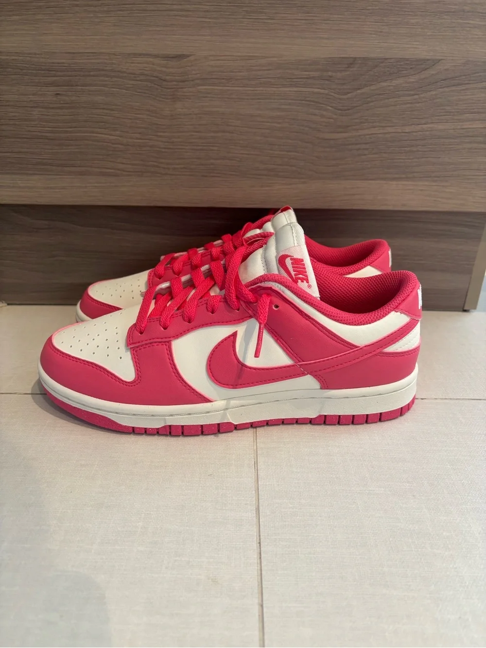 Nike Kids Hot Pink and White Low-Top Sneakers